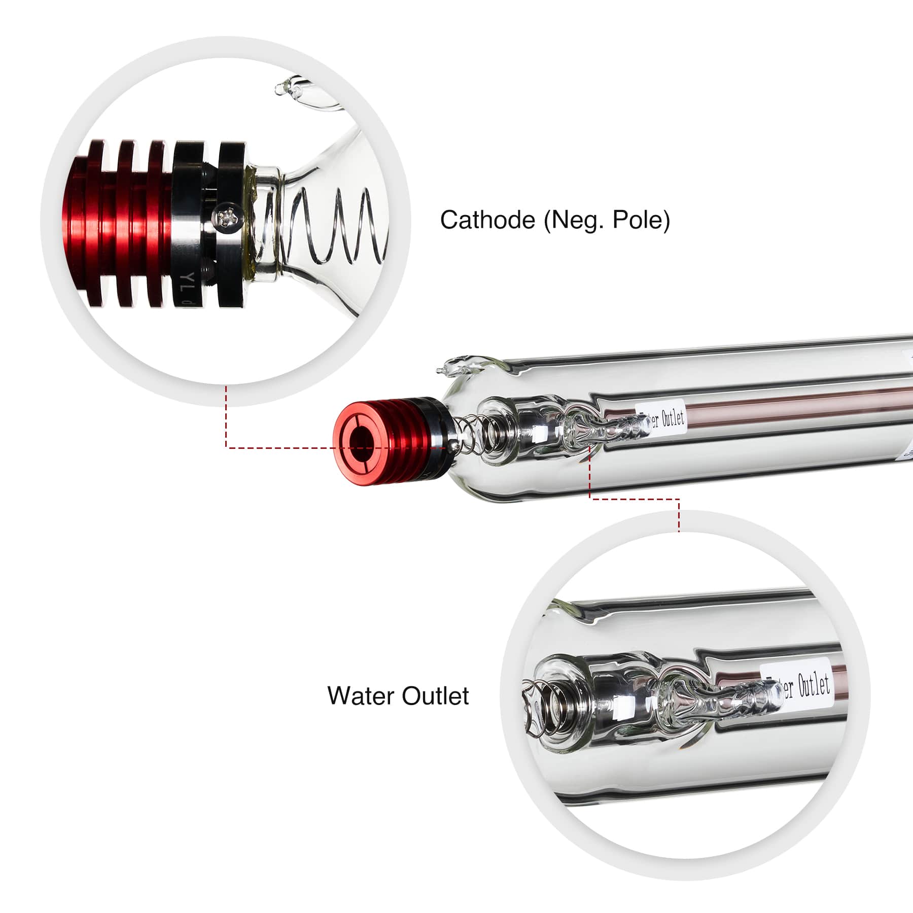 130W YL H6 Tube Laser CO2 pour les Graveurs Laser de Haute Puissance - Image 3