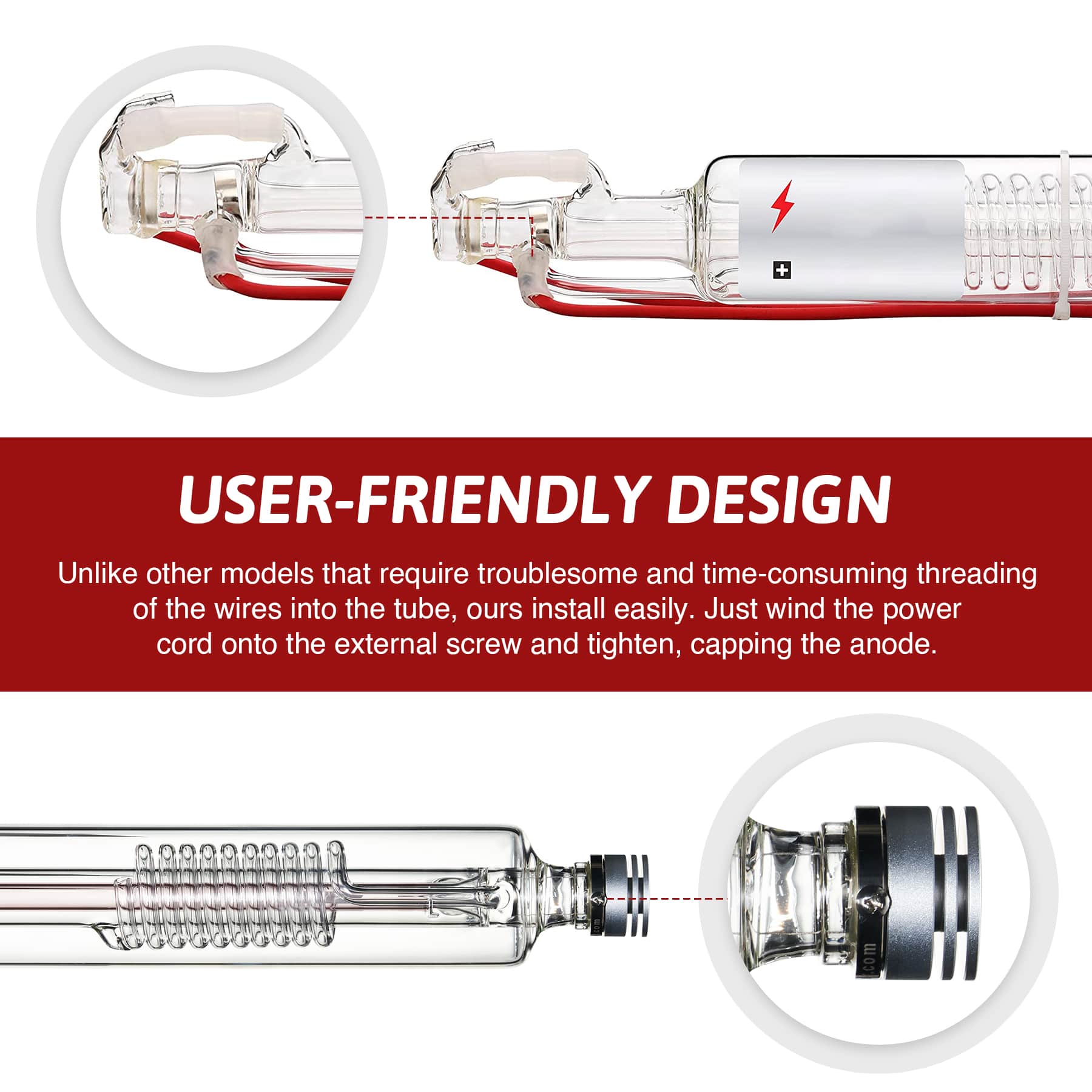 70W YL H1 Tube Laser CO2 pour les Graveurs Laser de 70W - Image 6