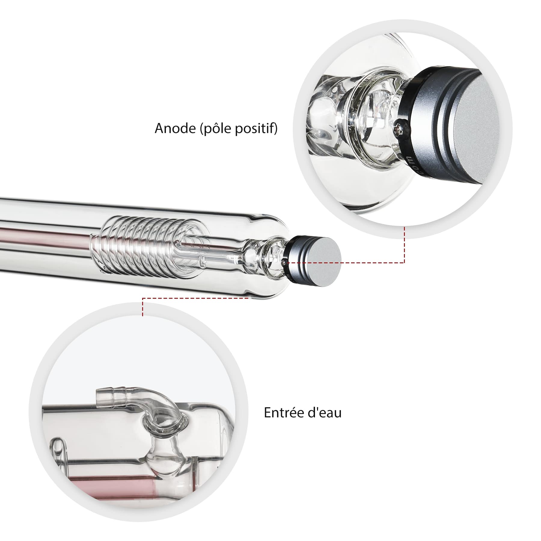 100W YL H4 Tube Laser CO2 pour les Graveurs Laser de Haute Puissance - Image 7